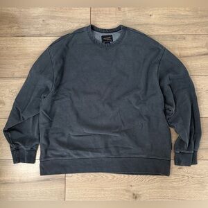 American Eagle Vintage Washed Black Crewneck Sweatshirt